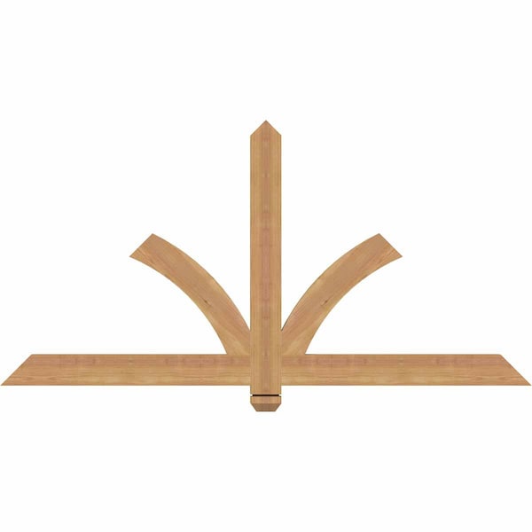 Ekena Millwork Redmond Smooth Timber Gable Bracket, Western Red Cedar, 60"W x 30"H x 1 1/2"D x 3 1/2"F, 12/12 Pitch GBW060X30X0204RED00SWR - main